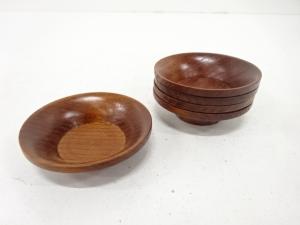 木地　小茶托　5客揃